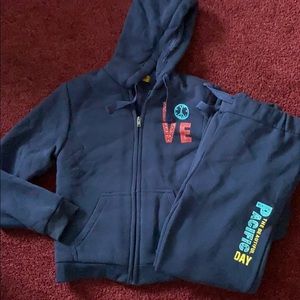 BB Jeans Juniors Nacy Fuzzy Track Lounge Set